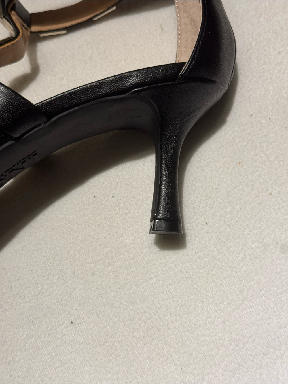 INC International Concepts Black Pointed-Toe Strappy Heels with Gold Studs - Picture 4 of 8